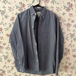 Men's Blue Button-Up Shirt